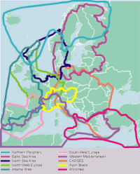 Karte Interreg Kooperationsräume