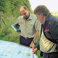 Planung an der forstlichen Betriebskarte