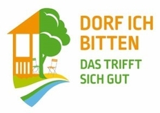 Logo des Modellprojekts Dorf ich bitten - das trifft sich gut
