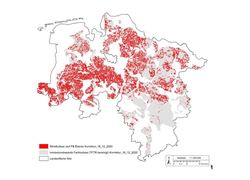 Niedersachsen-Karte mit den ausgewiesenen "roten Gebieten"