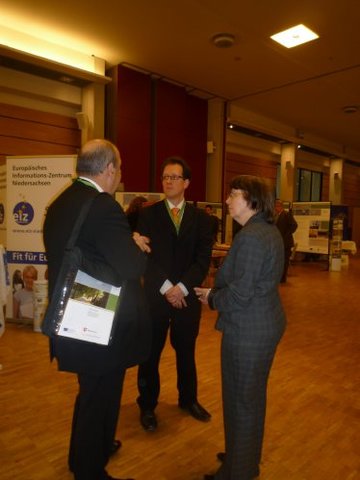 ELER-Messe - Dr. Constantinou im Gespräch mit Dr. Köhn und Frau Oppermann