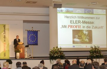 ELER-Messe - Minister Lindemann bei der Begrüßungsrede
