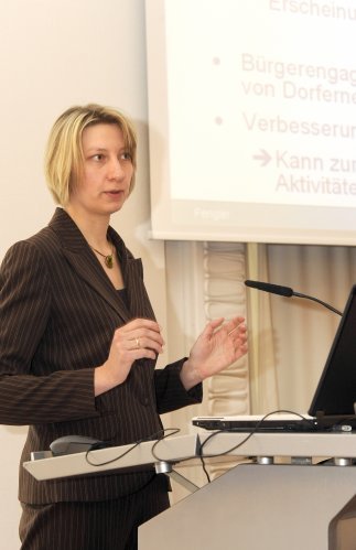 Workshop 4 - Frau Fengler (vTI) beim Vortrag