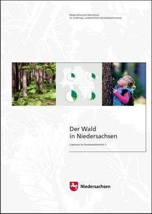 Titelbild der Broschüre "Der Wald in Niedersachsen" - Ergebnisse der Bundeswaldinventur 3