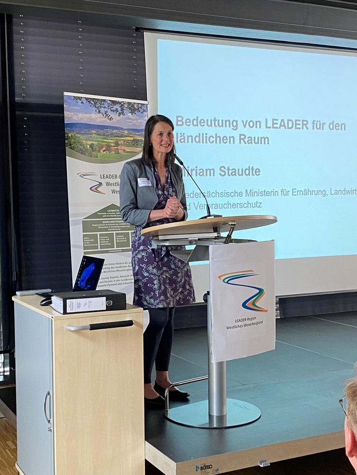 Ministerin Miriam Staudte am Rednerpult