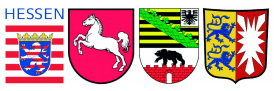 Wappen der vier Mitgliedsländer