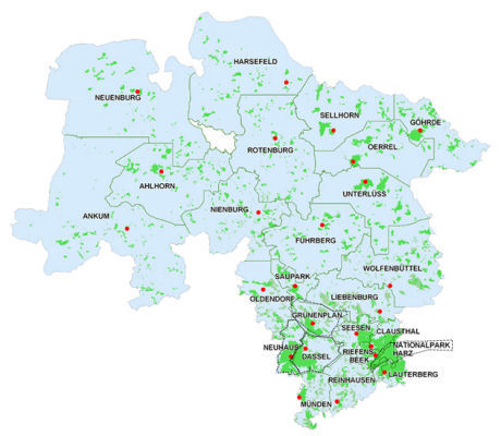 Forstämter der Niedersächsischen Landesforsten