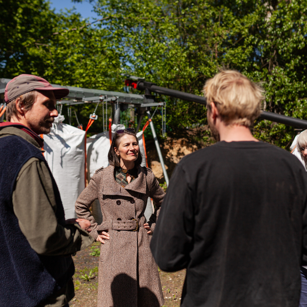 Miriam Staudte beim Hoffest von Goldeimer und Carbon Collectors